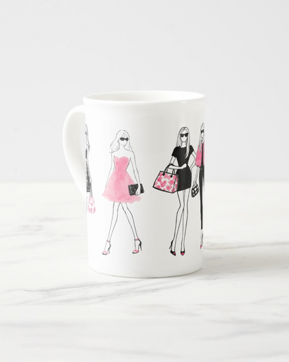 2 "Hear Come The Girls" Bone China Mugs