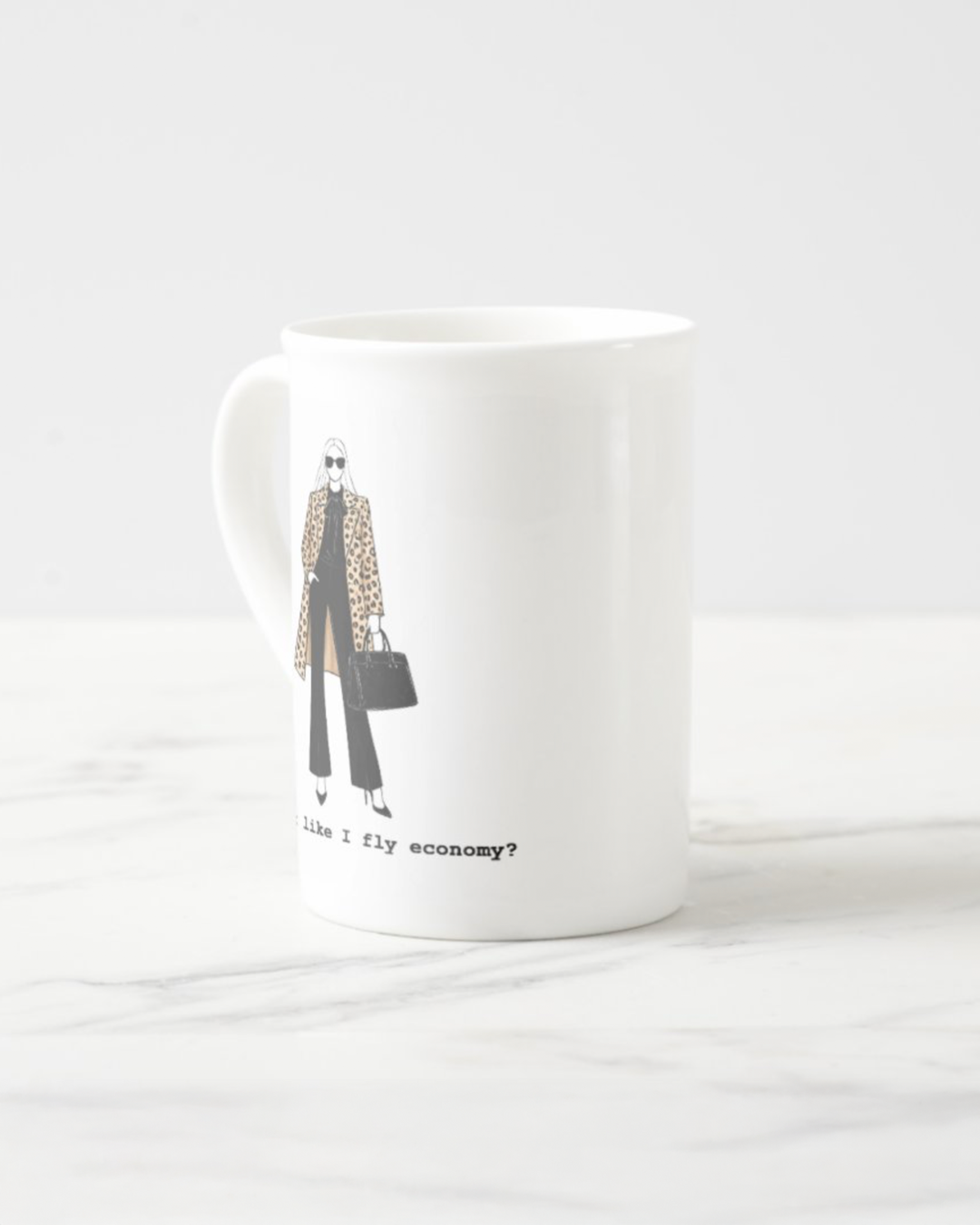 2 "Economy" Bone China Mugs