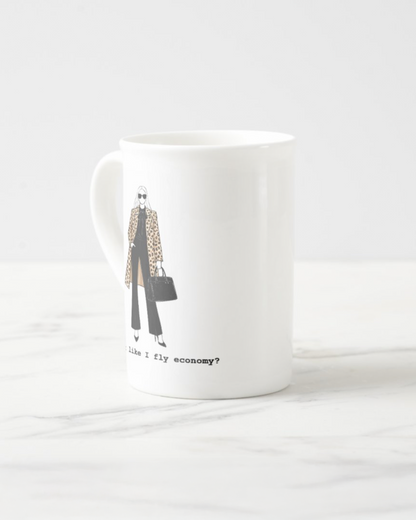 2 "Economy" Bone China Mugs