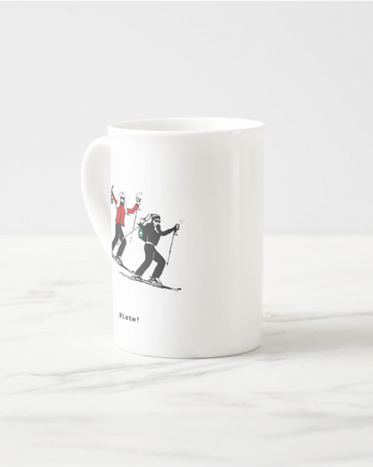 2 "Piste!" Bone China Mugs