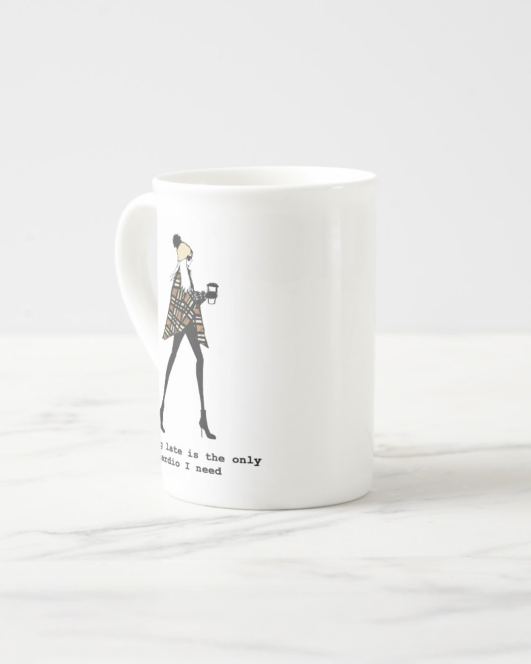 2 "Running Late" Bone China Mugs