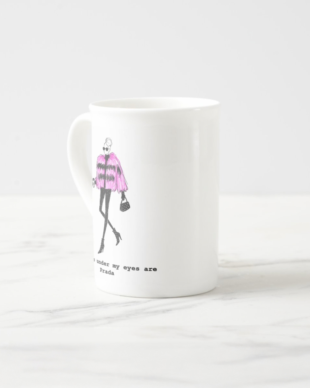 2 "Prada Bags" Bone China Mugs