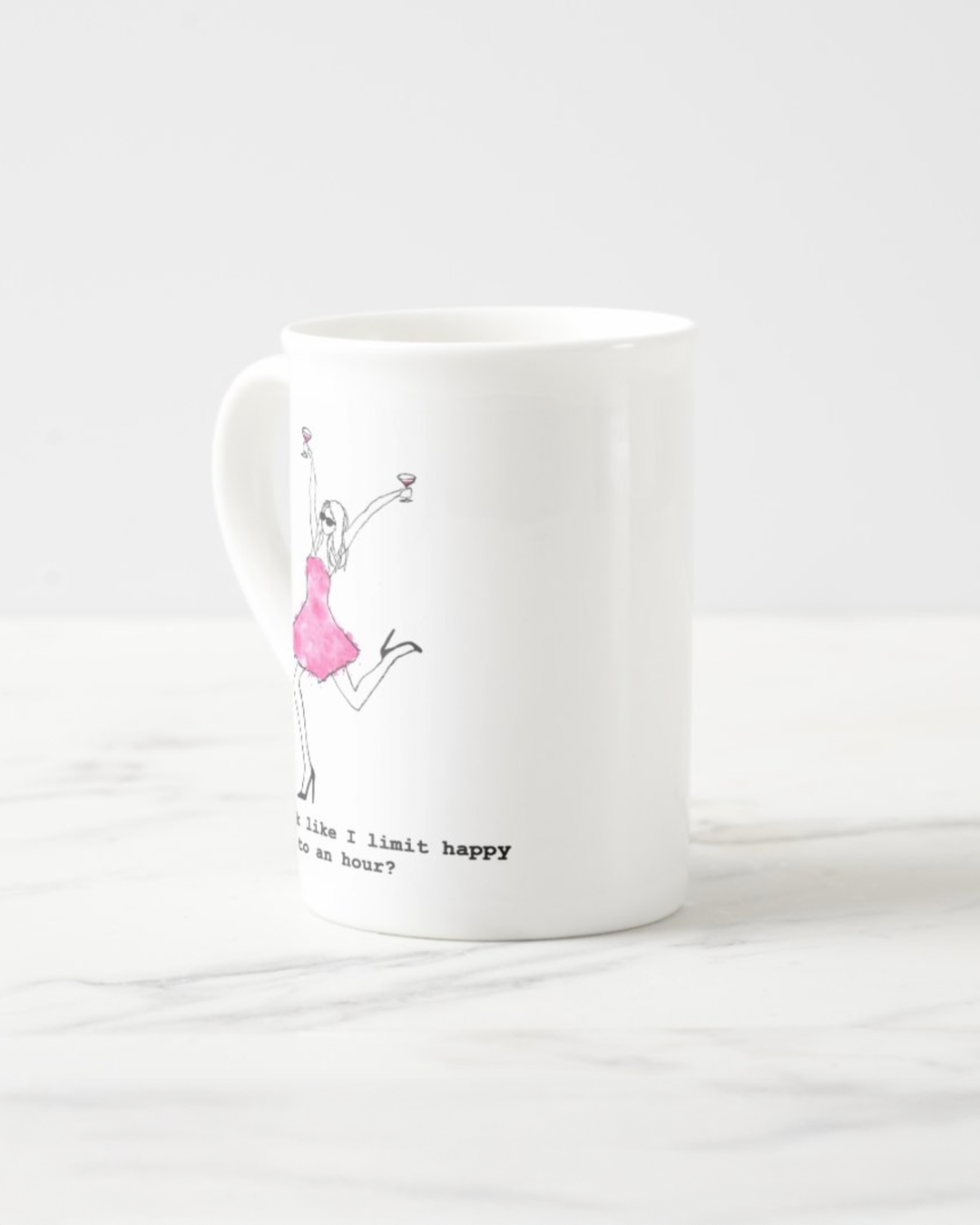 "Happy Hour" Bone China Mug