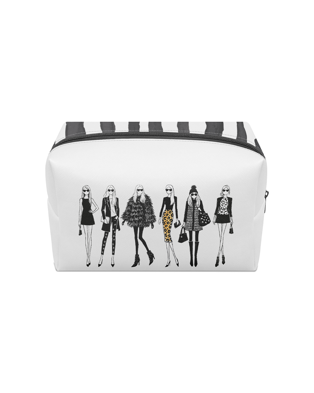 "Ladies Who Lunch" Large Boxy Makeup Bag