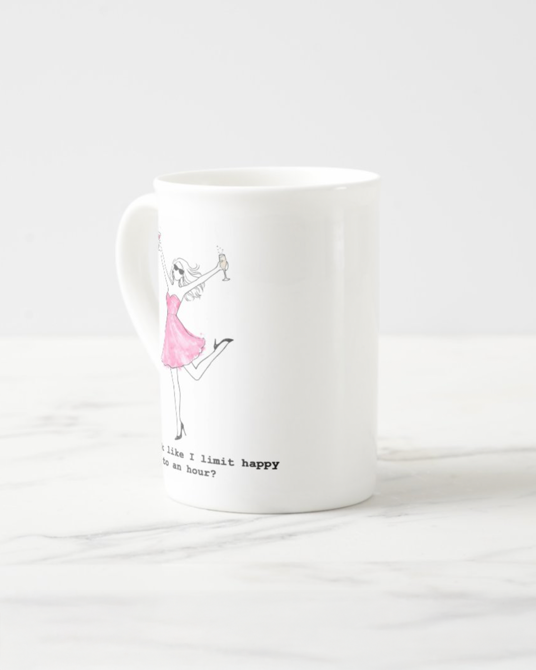 "Happy Hour" Bone China Mug
