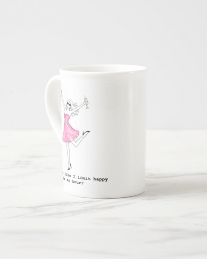 "Happy Hour" Bone China Mug