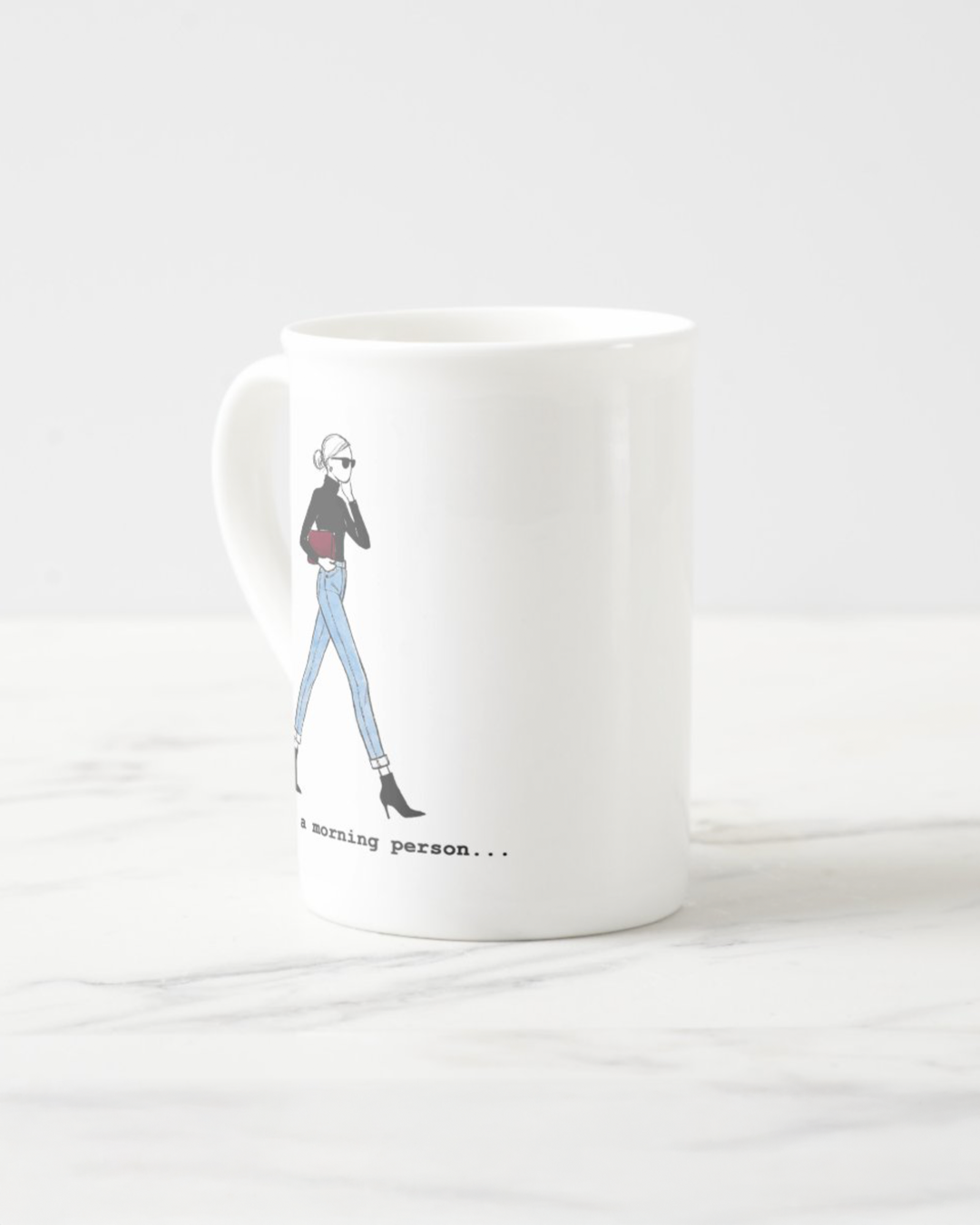 2 "I Am Not A Morning Person" Bone China Mugs