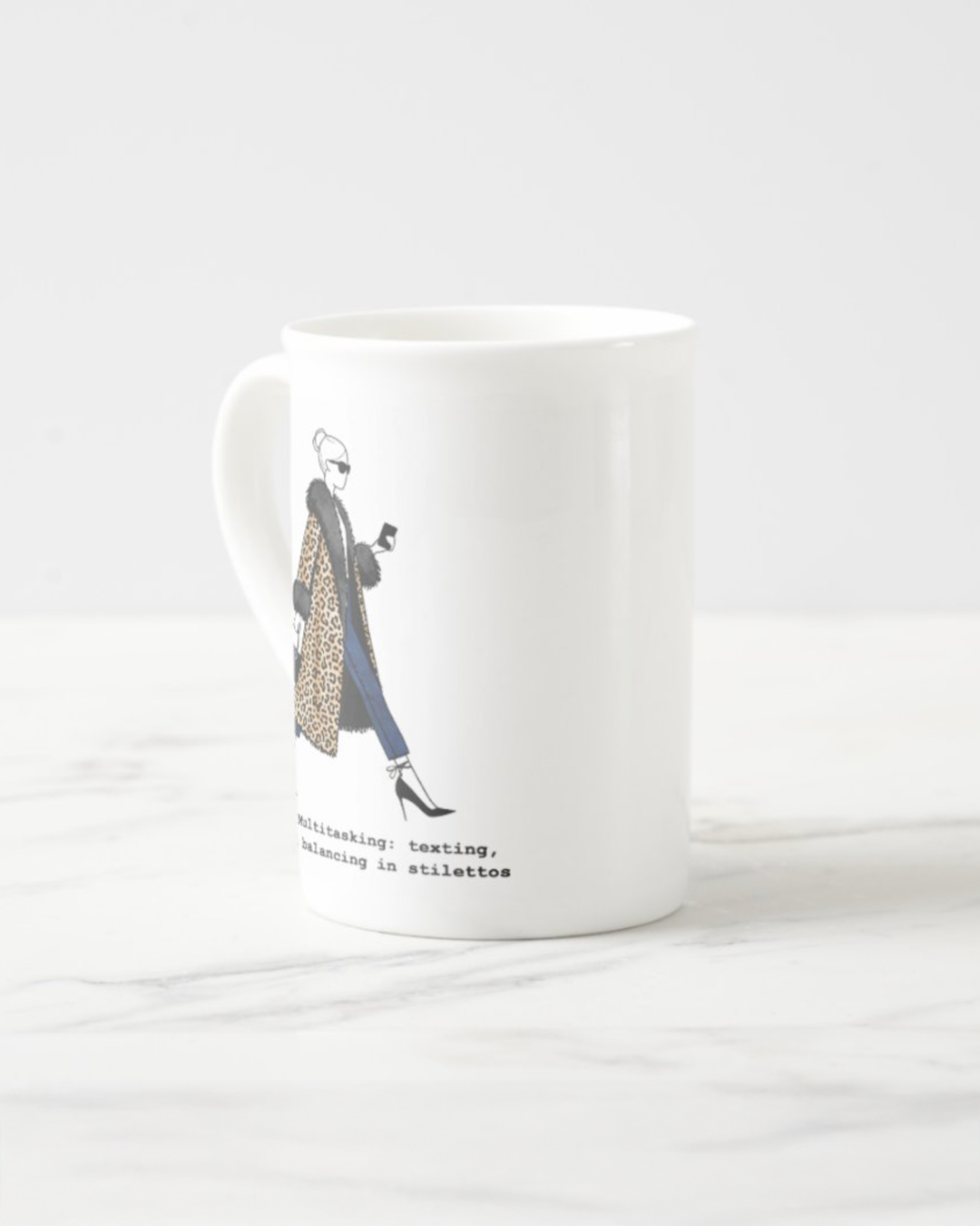 2 "Queen Of Multitasking" Bone China Mugs
