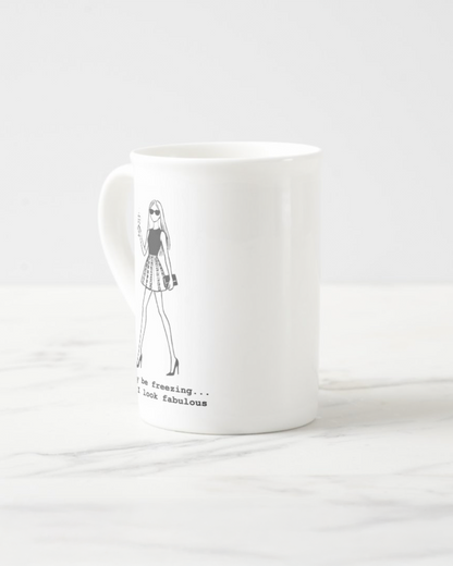 2 "#freezingbufab" Bone China Mugs