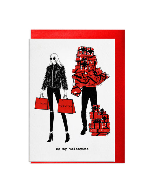 "Be My Valentino" A6 Greetings Card