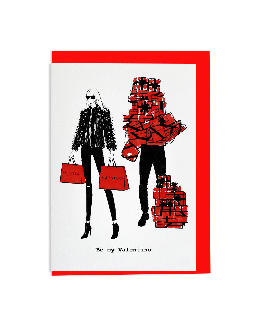 "Be My Valentino" A6 Greetings Card