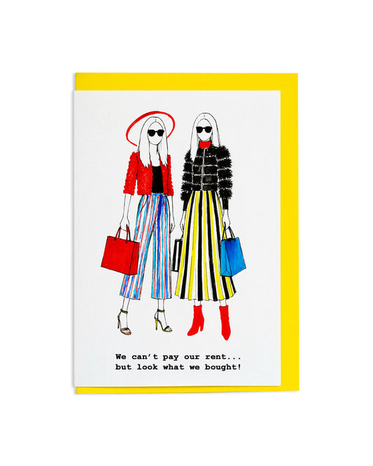 "Can't Pay Our Rent" A6 Greetings Card