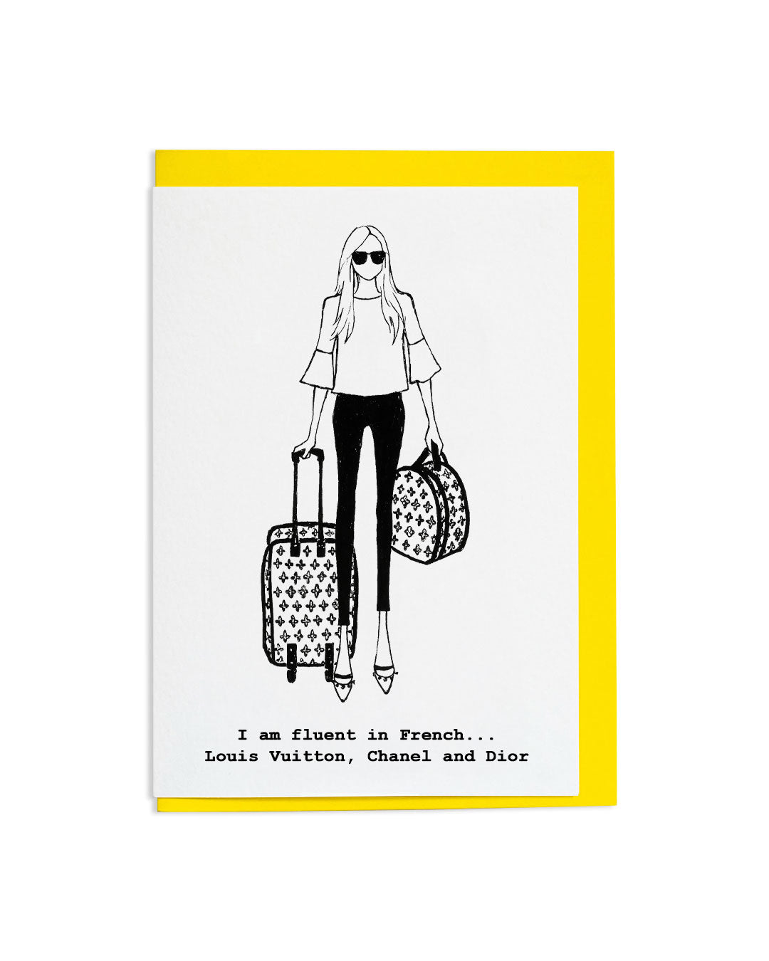 "Fluent In French" A6 Greetings Card