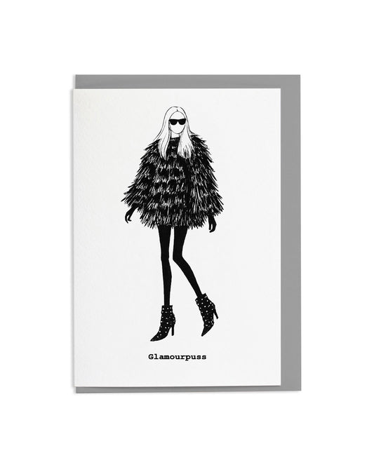 "Glamourpuss" A6 Greetings Card