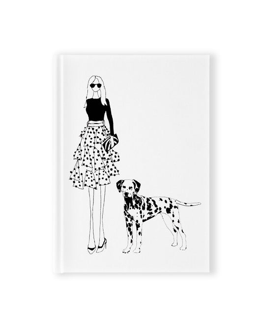 "Dalmatian Dress" Hardcover Notebook