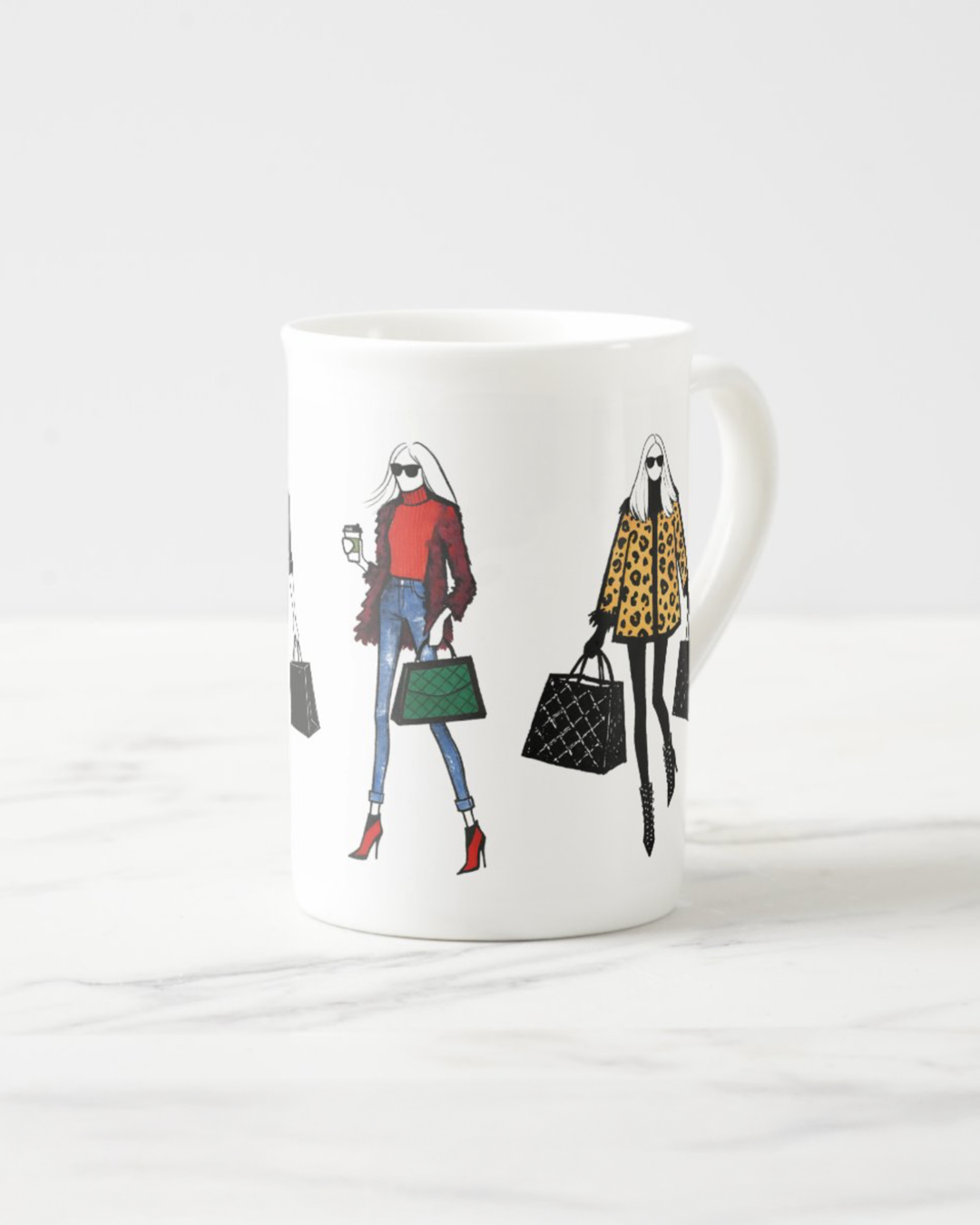 2 "Retail Therapy" Bone China Mugs