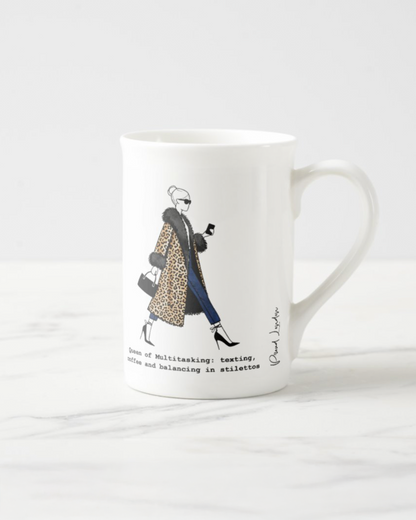 2 "Queen Of Multitasking" Bone China Mugs