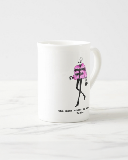 2 "Prada Bags" Bone China Mugs