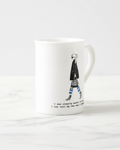2 "Meant To Be Rich" Bone China Mugs