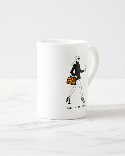"Gin Is My Tonic" Bone China Mug