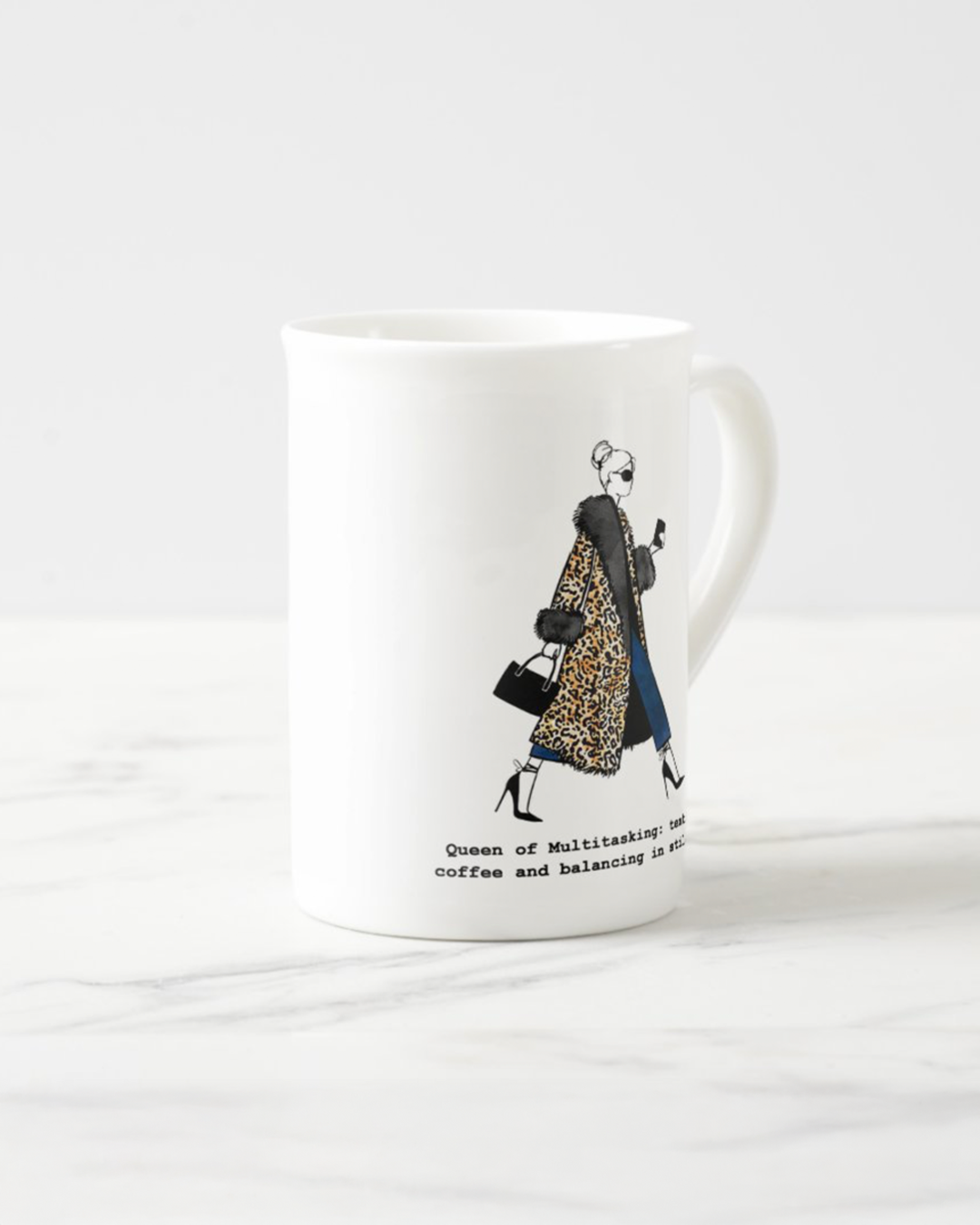 "Queen Of Multitasking" Bone China Mug