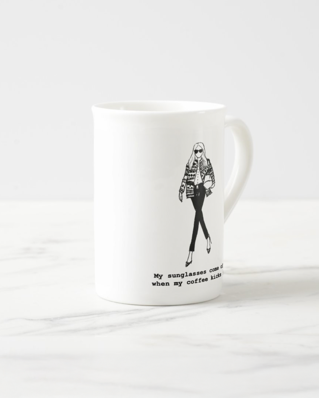 2 "Coffee" Bone China Mugs