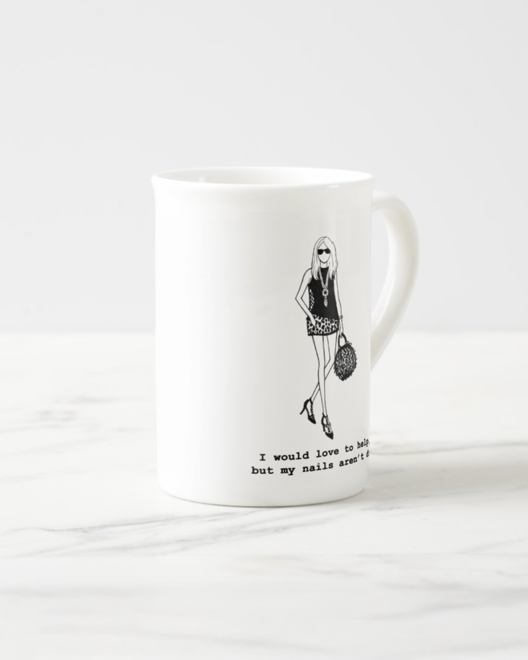 2 "Nails Aren't Dry" Bone China Mugs