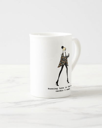 2 "Running Late" Bone China Mugs