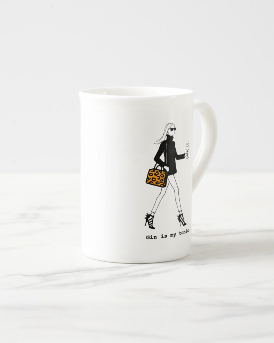 2 "Gin Is My Tonic" Bone China Mugs