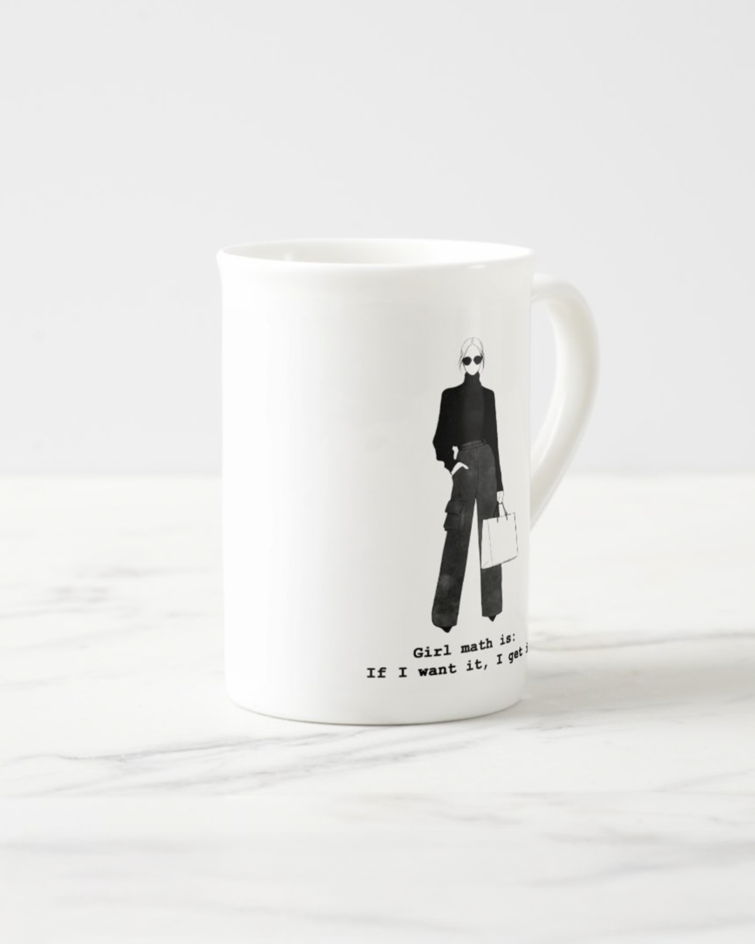 2 "Girl Math" Bone China Mugs