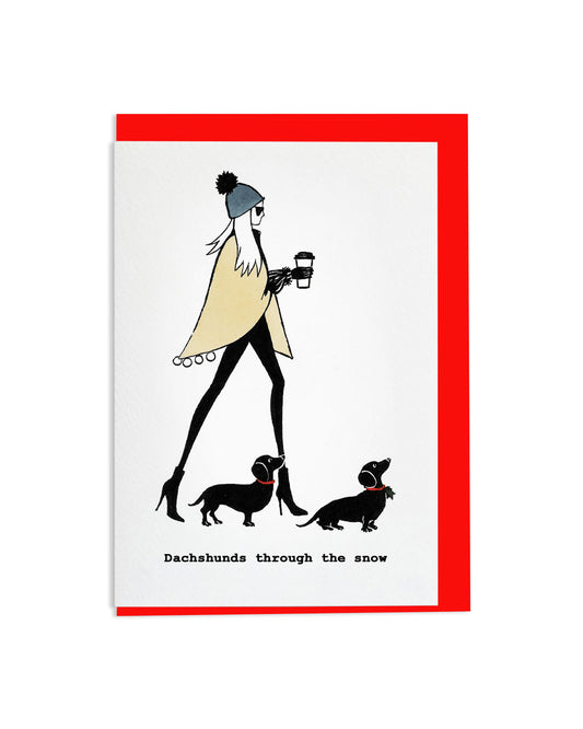 6 "Dachshunds" Greetings Cards