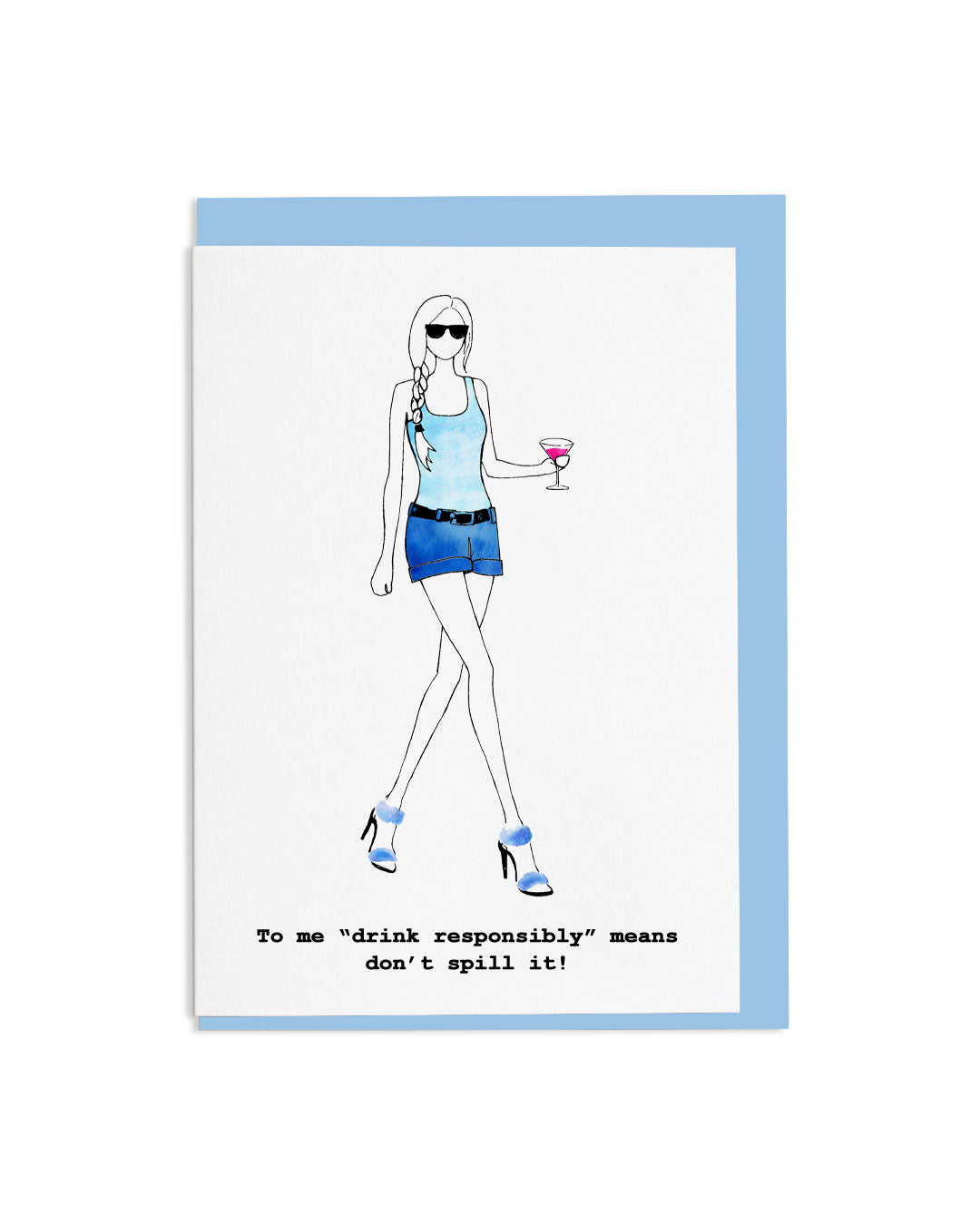 "Drink Responsibly" A6 Greetings Card