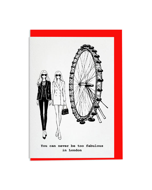 "Fabulous In London" A6 Greetings Card