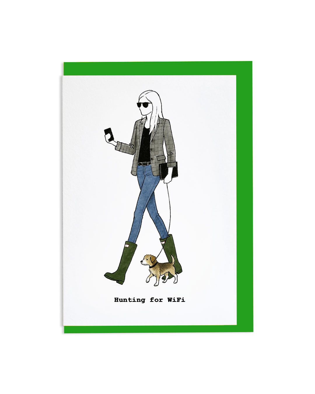 "Hunting For WiFi" A6 Greetings Card