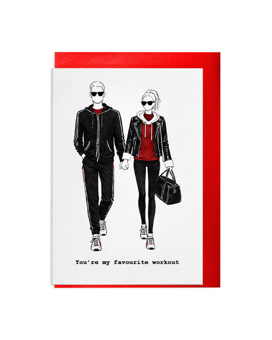 "You're My Favourite Workout" A6 Greetings Card