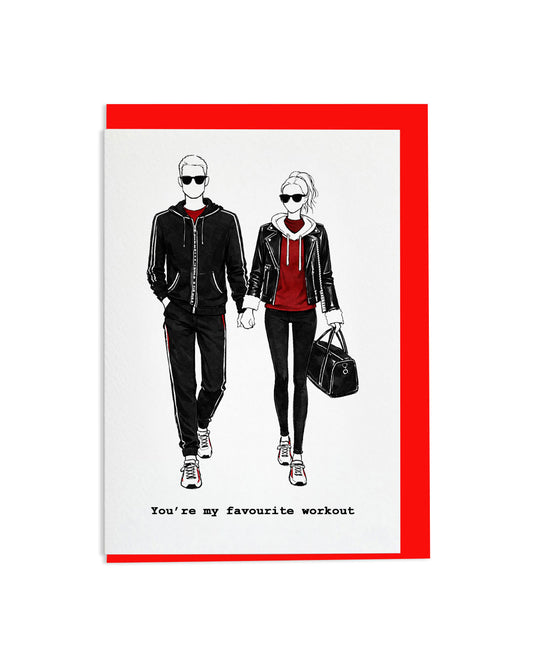"You're My Favourite Workout" A6 Greetings Card