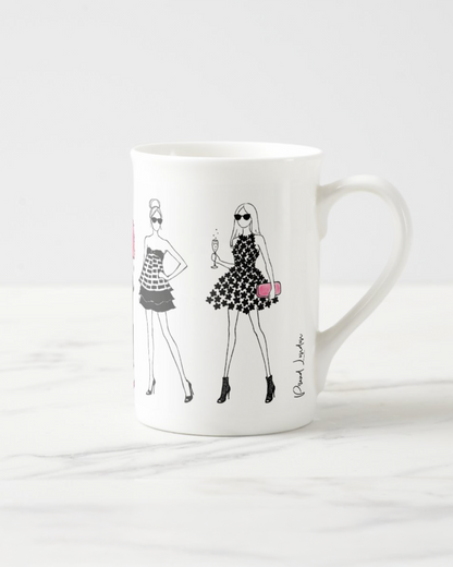 2 "Hear Come The Girls" Bone China Mugs