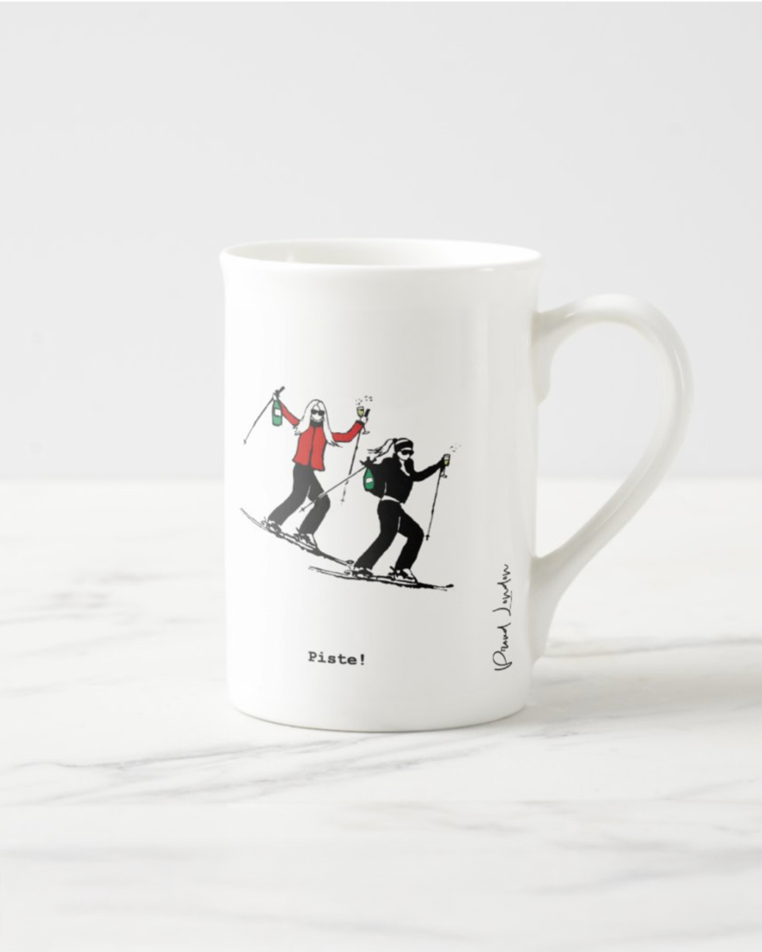 2 "Piste!" Bone China Mugs