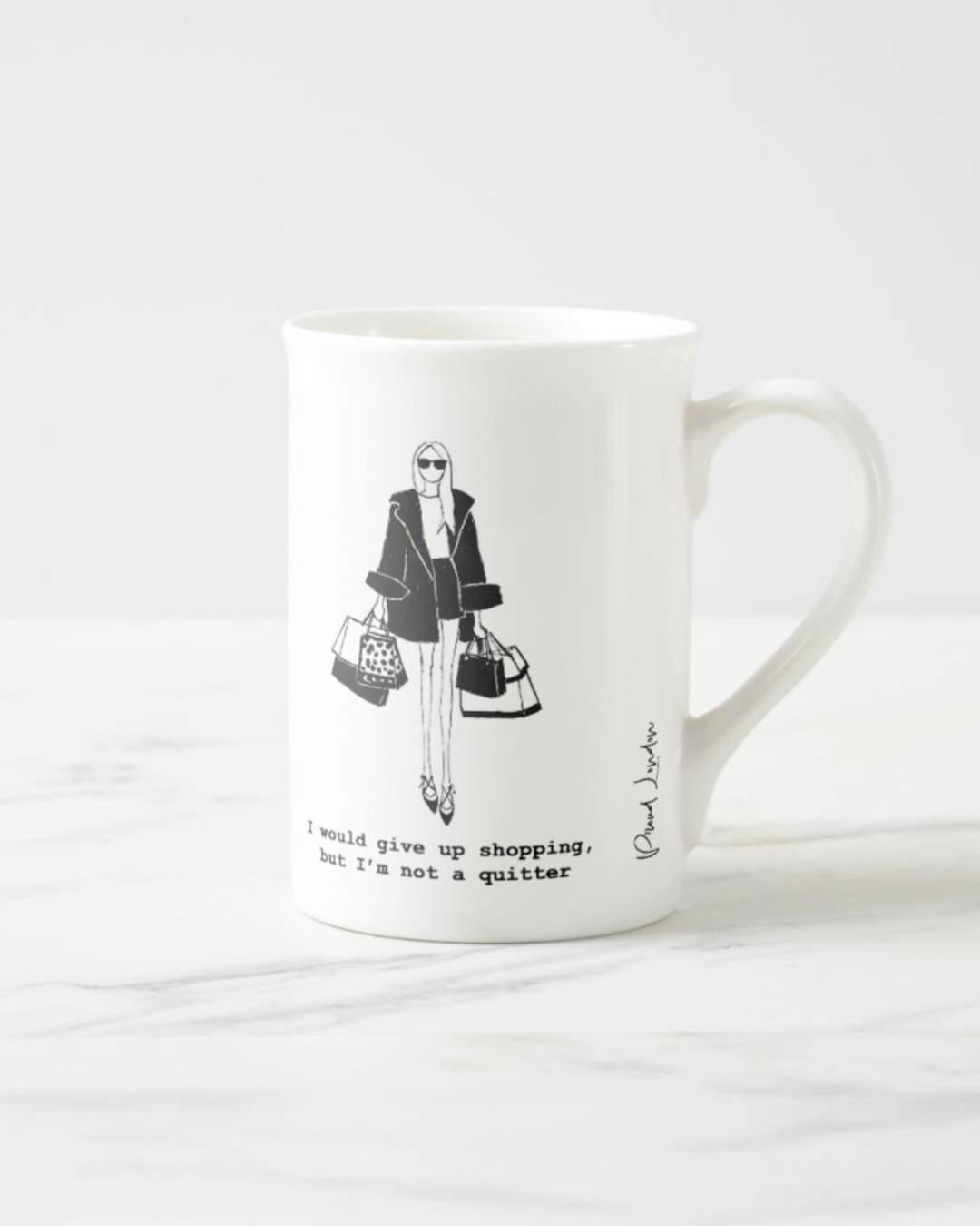 2 "I'm Not A Quitter" Bone China Mugs