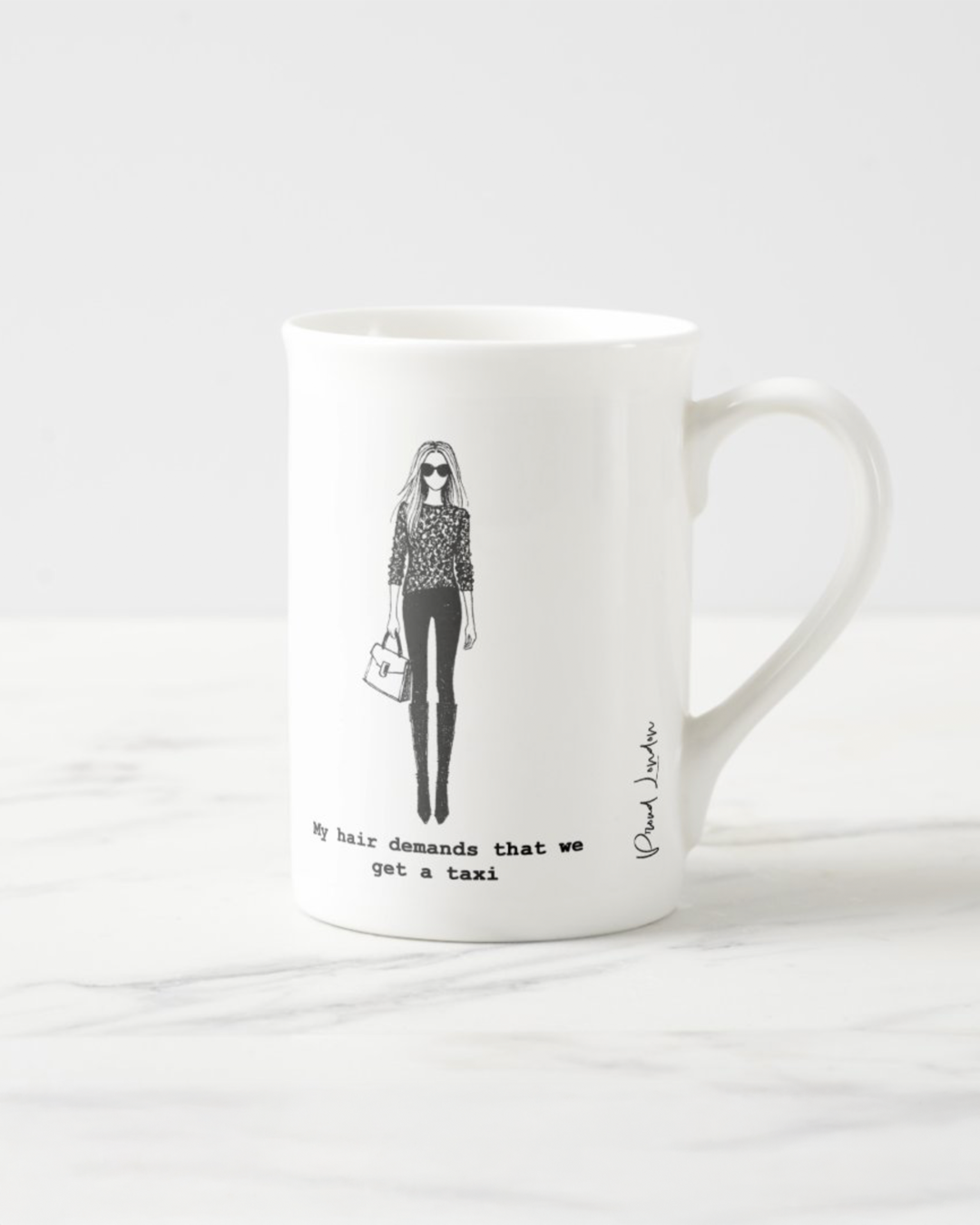 2 "Hair" Bone China Mugs