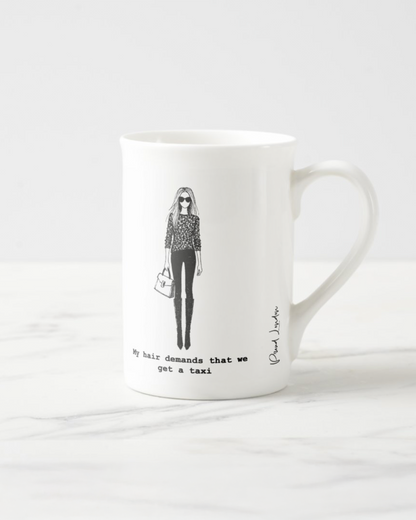 2 "Hair" Bone China Mugs