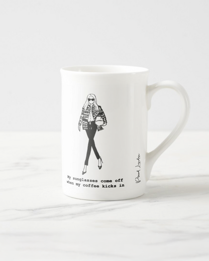 2 "Coffee" Bone China Mugs