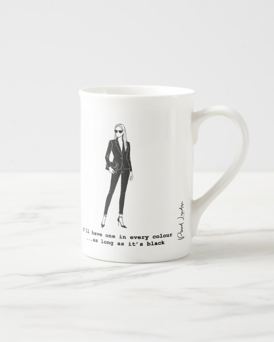 "As Long As It's Black" Bone China Mug