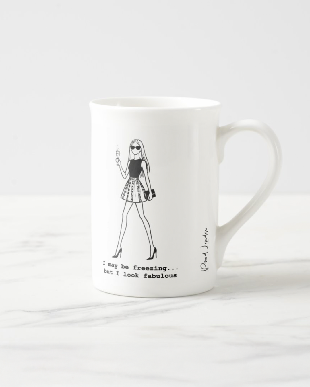 2 "#freezingbufab" Bone China Mugs