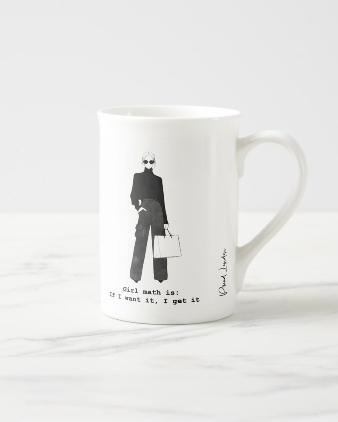2 "Girl Math" Bone China Mugs