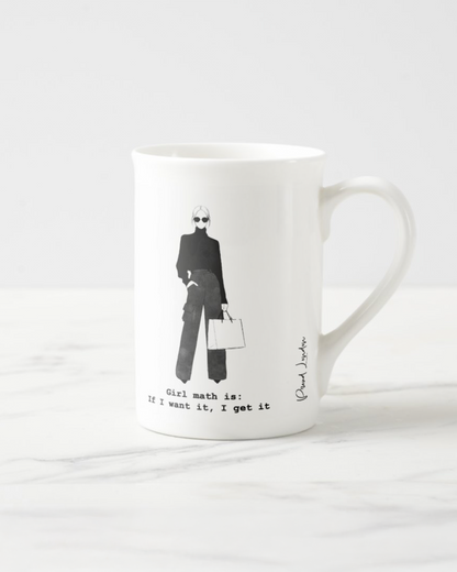 2 "Girl Math" Bone China Mugs