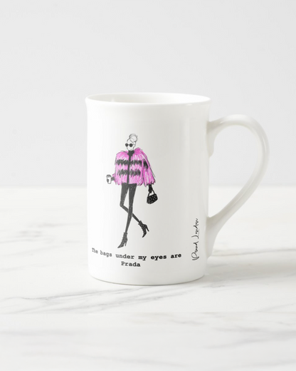 2 "Prada Bags" Bone China Mugs