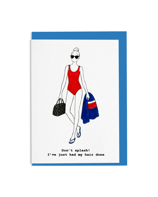 "Don't Splash" A6 Greetings Card