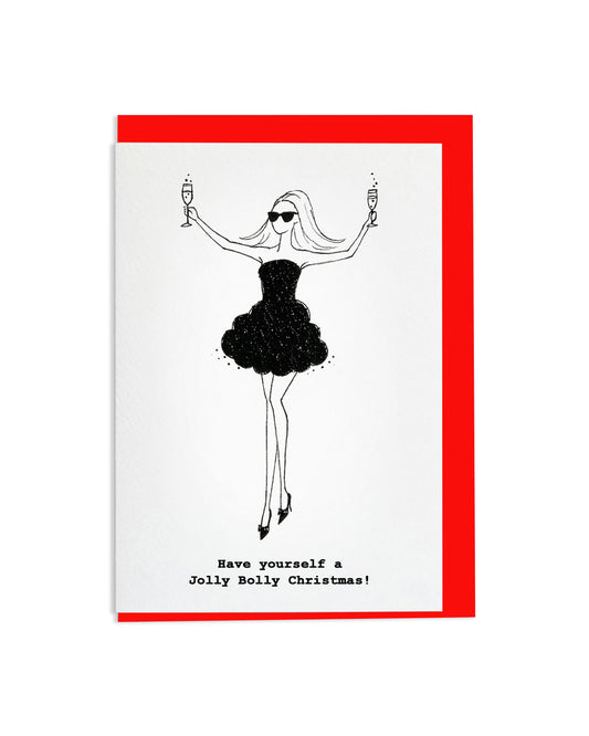6 "Jolly Bolly Christmas" Greetings Cards