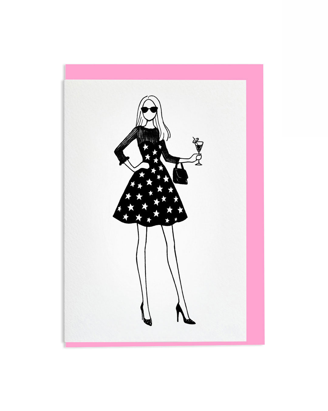 "Star Dress" A6 Greetings Card